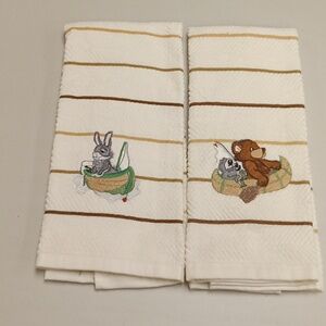 Nwot embroidered dish towel set